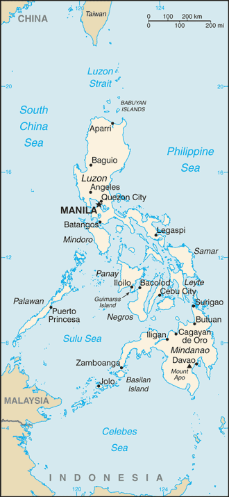 Schematic map of Philippines